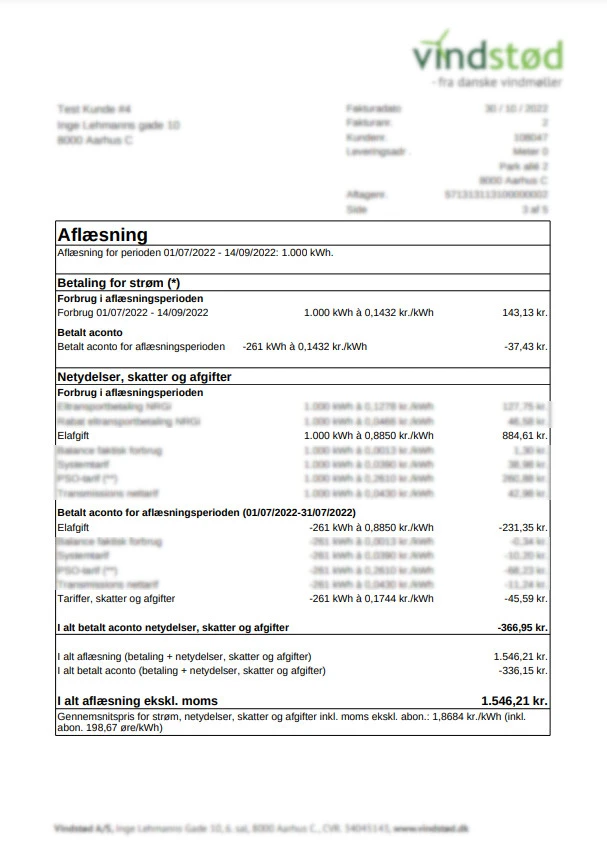 Elregning - aflæsning